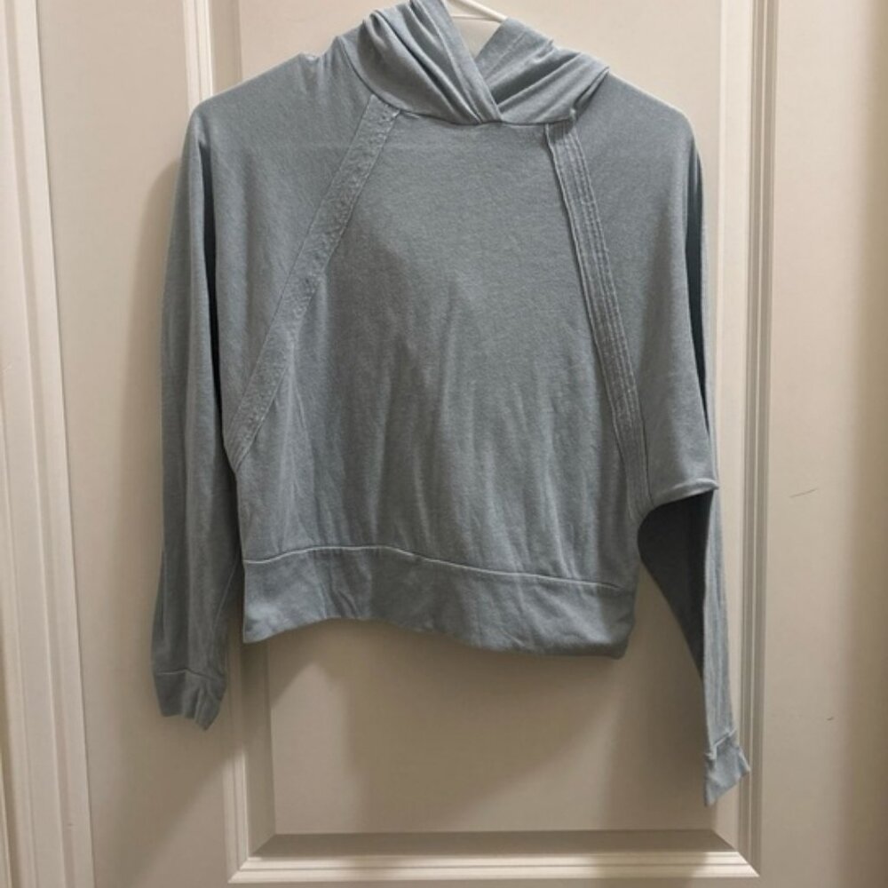 Boyfriend Jersey In The Fray Hoodie Lightweight Cropped
